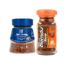 Amaretto & Hazelnut Coffee (2 Pack) Juan Valdez Hazelnut Flavor & Buendia Amaretto Instant Coffee Freezed Dried (95gr/3.3 Oz) Café Juan Valdez cafe instantaneo de Avellana buendia cafe amaretto