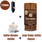 Coffee Blender & Colombian Coffee Juan Valdez Instant Freezed Dried Classic, (95gr/3.3 Oz) Cafe Juan Valdez soluble liofilizado clasico