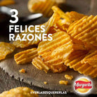 Papas Margarita (12 pack) Extra Crunchy Potato Chips wings BBQ & Natural Salty Flavor Papitas Margarita extra crocantes de Alitas BBQ y naturales saladas mecato Colombiano Colombian Snacks Colombians chips