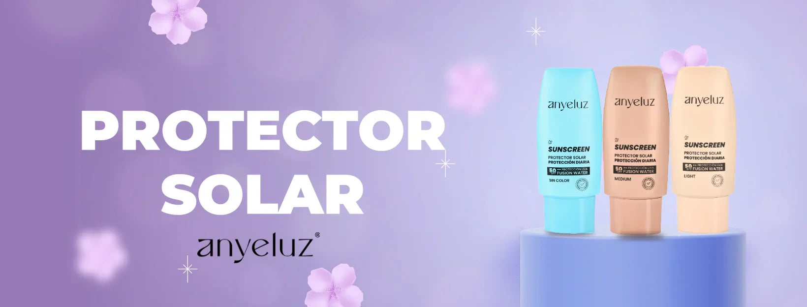 Protector Solar Anyeluz Fusion Water: “Sin Color”, “Tono Light” y “Tono Medium”