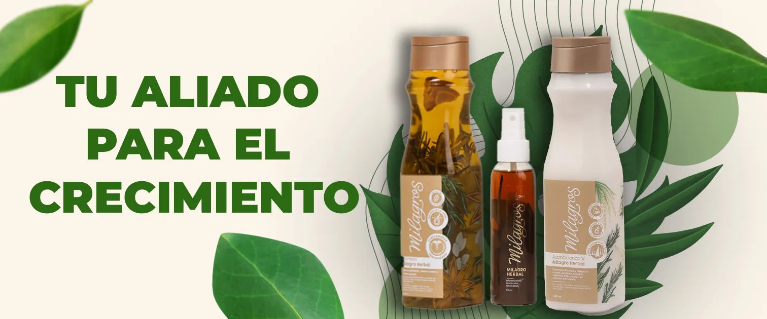 Descubre la Línea de Crecimiento Capilar de Milagros Herbal: Shampoo, Acondicionador y Tónico