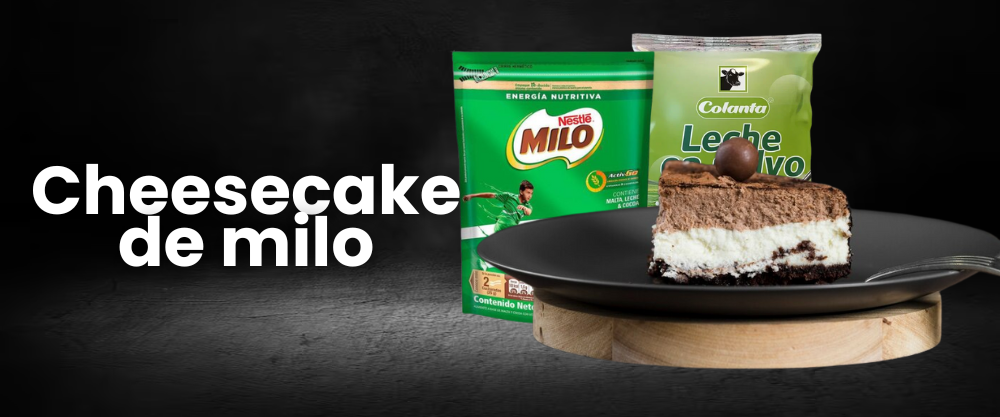 Cheesecake de Milo y Leche en Polvo (Sin Horno): El Postre que Te Lleva Directo a Casa