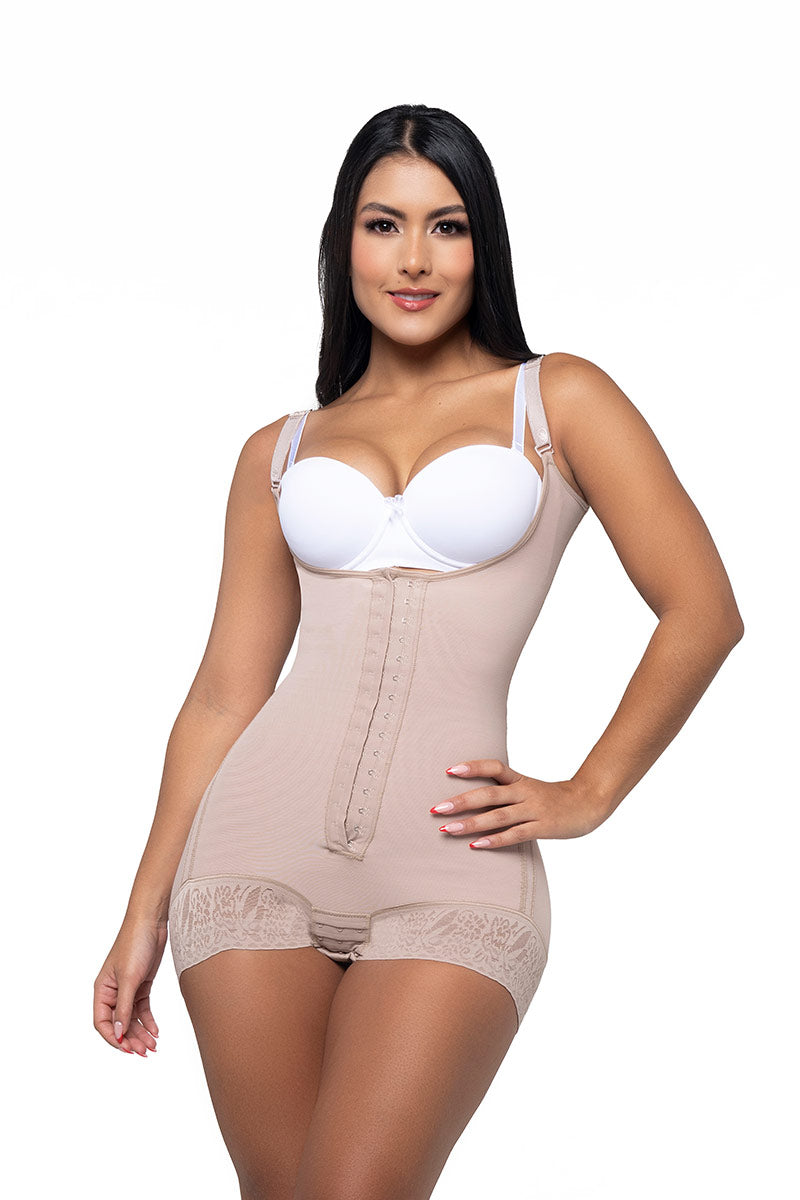 FAJITEX Firm Shape High Compression Cheek Waist Bodysuit with Center Hooks 022770 ProX