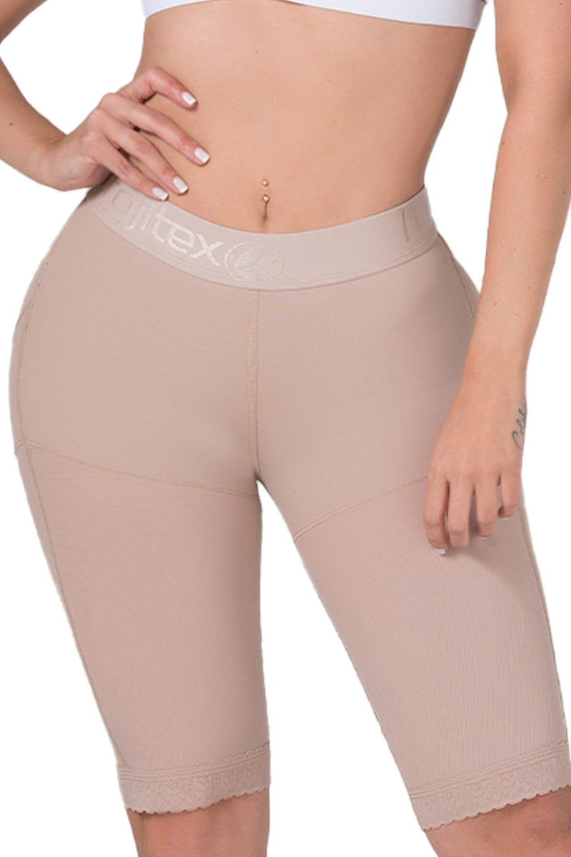 FAJITEX Low-Rise Butt Lifter Knee-Length Shorts Shapewear for Smooth Curves, 024550.