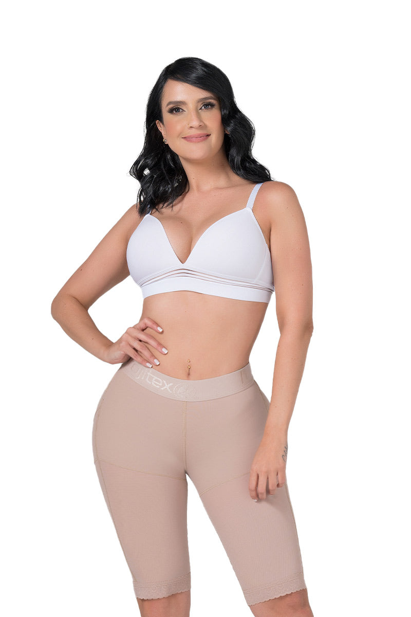 FAJITEX Low-Rise Butt Lifter Knee-Length Shorts Shapewear for Smooth Curves, 024550.