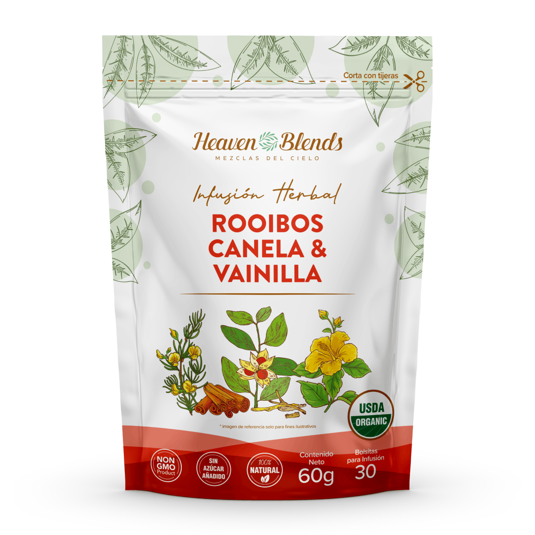 Heaven Blends Organic Rooibos, Cinnamon &amp; Vanilla Infusion (30 units)