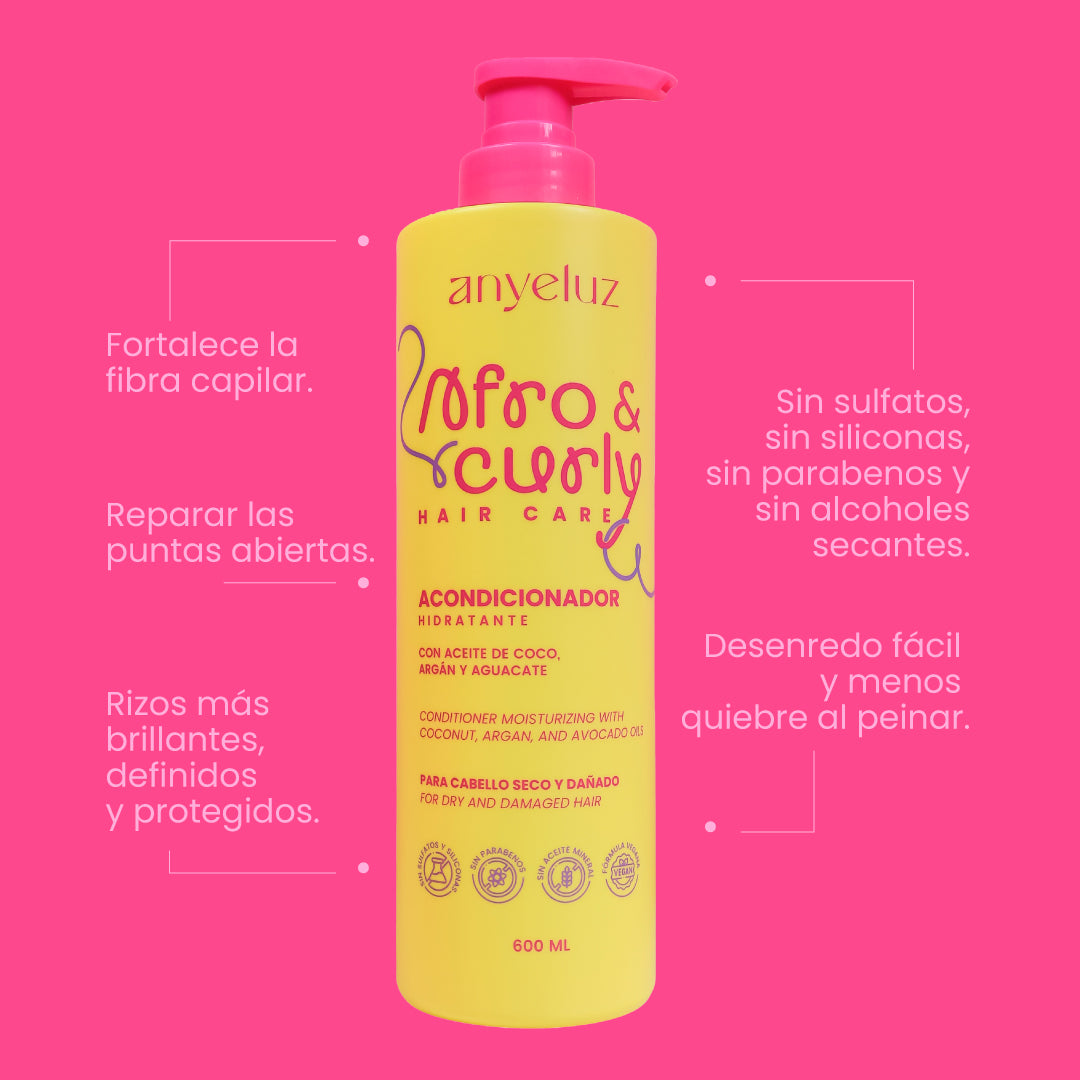 ANYELUZ ACONDICIONADOR HIDRATANTE AFRO & CURLY 600ML
