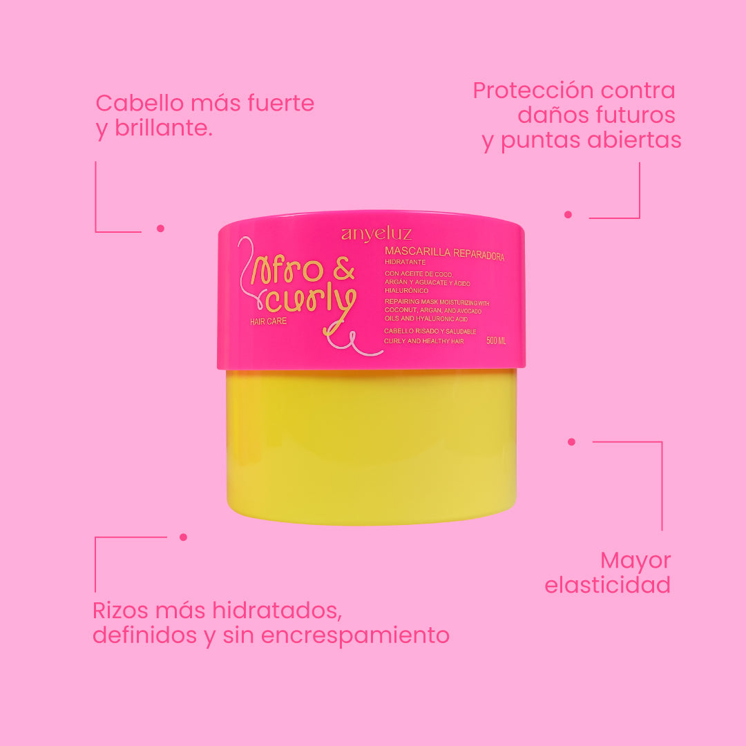 ANYELUZ MASCARILLA REPARADORA HIDRATANTE AFRO & CURLY 500ML