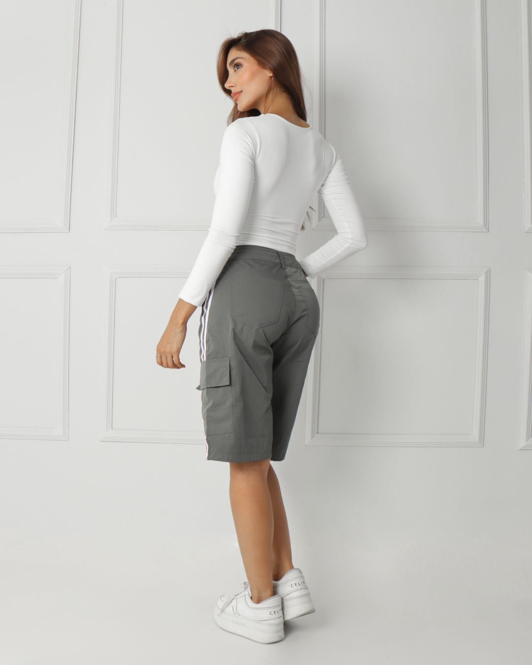 Joy Staz Bermuda Cargo con Sesgos a los Lados - 764015