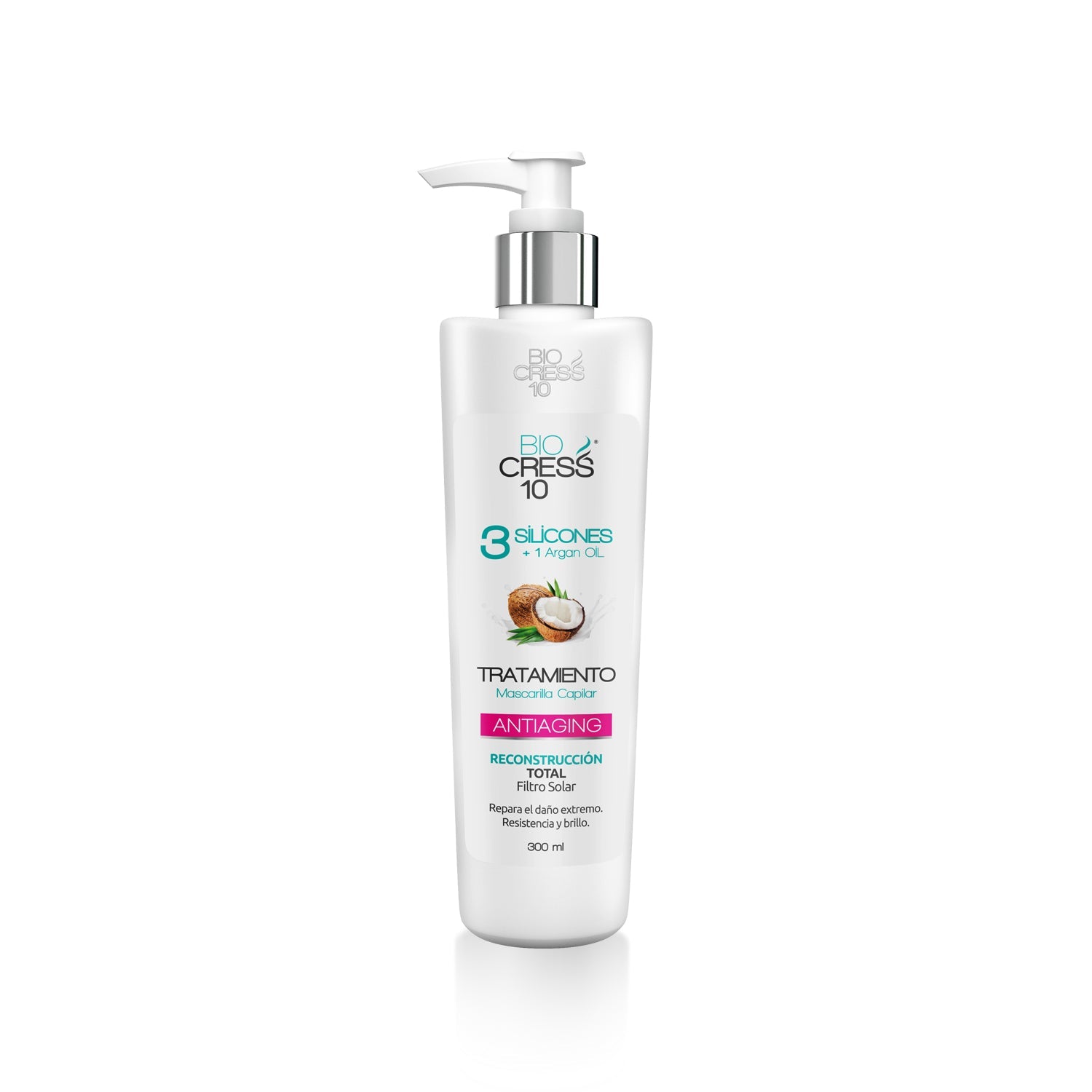 Biocress 10 TRATAMIENTO 3 SILICONES + 1 ARGAN OIL 300ml