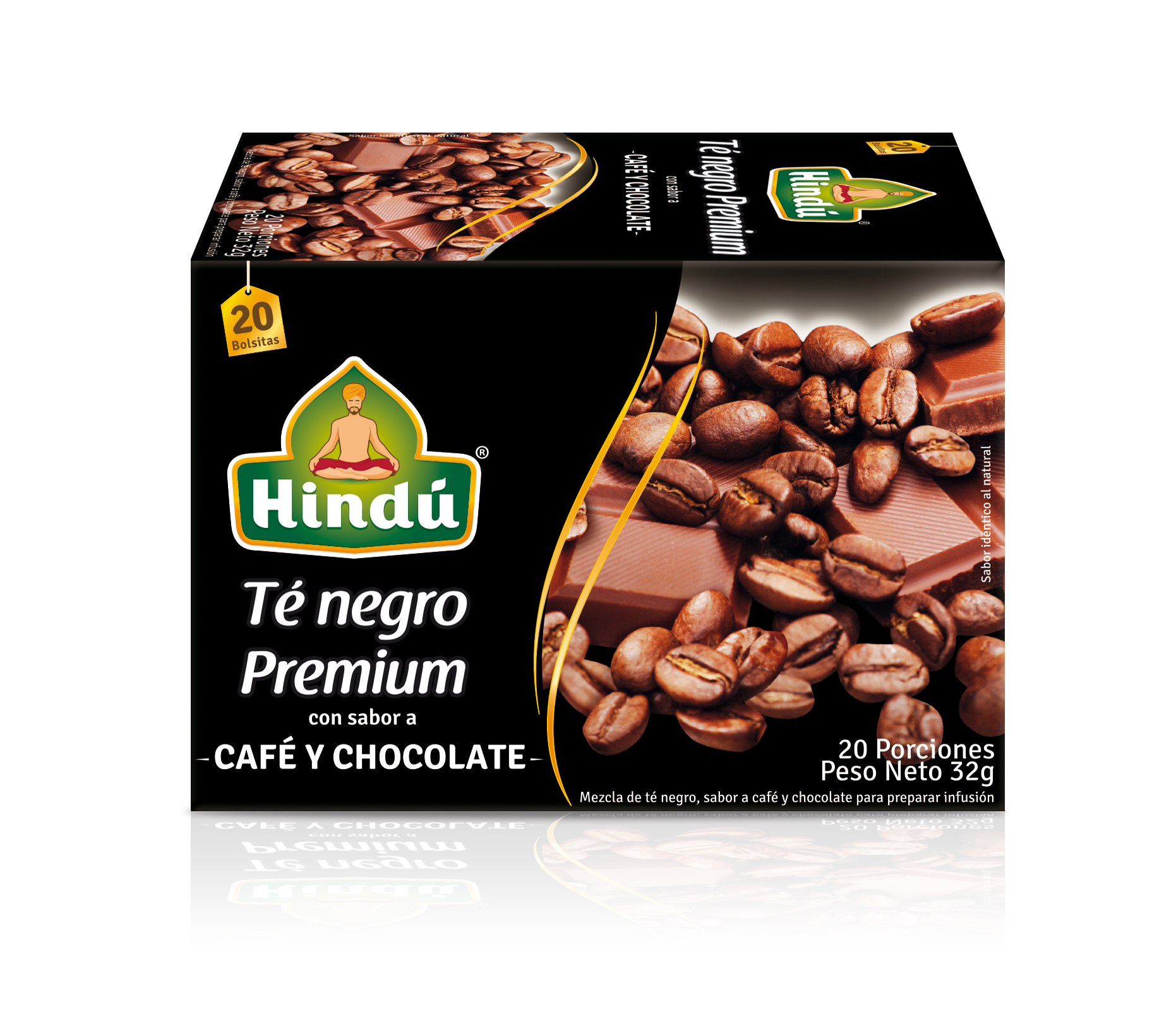 HINDU Premium Black Tea Coffee and Chocolate x20 units