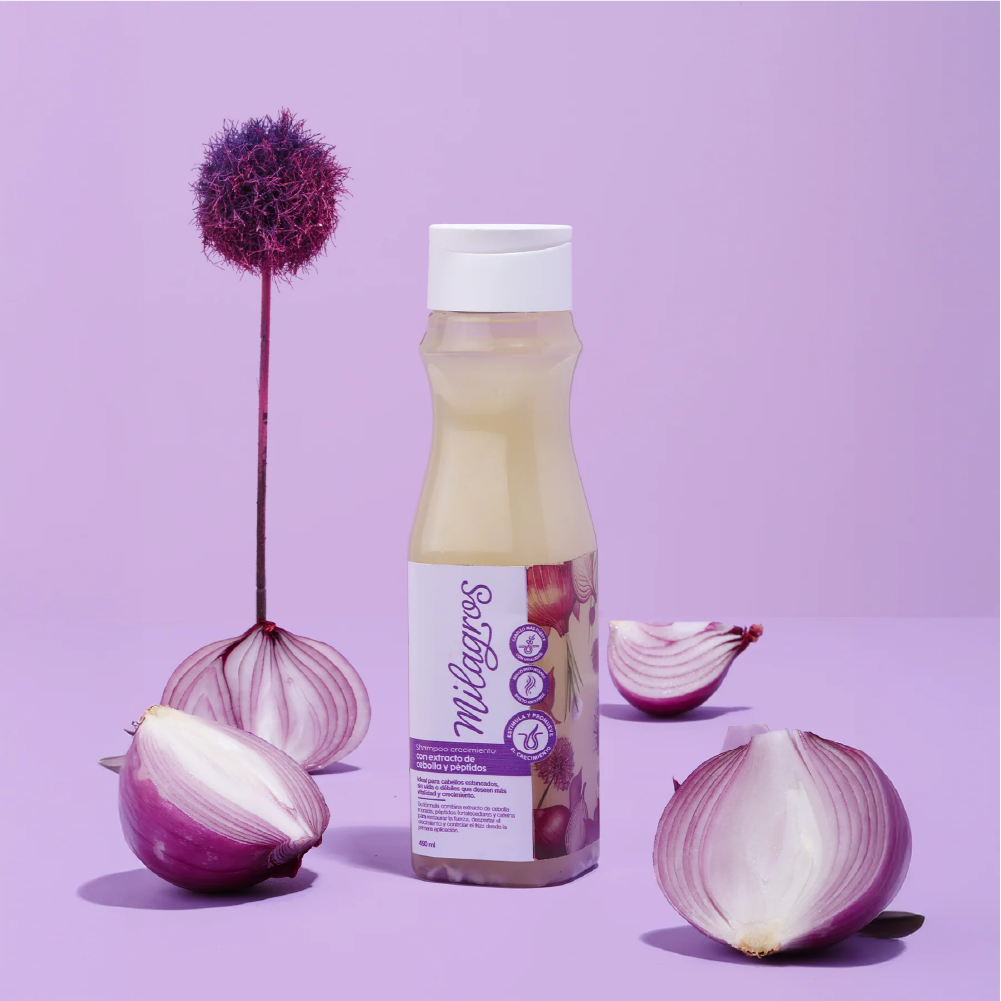 Milagros Shampoo Crecimiento con Extractos de Cebolla y Peptidos 450ml