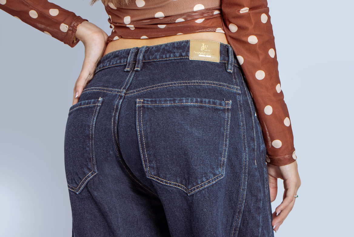 Joy Staz Colombian Jeans Barrel Fit Silueta Holgada Tono Indigo Intenso 716007 Jeans Colombianos