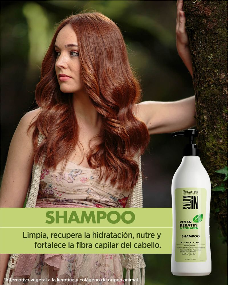 Recamier Salon In Shampoo Vegan Keratin Collagen x 1000 ml