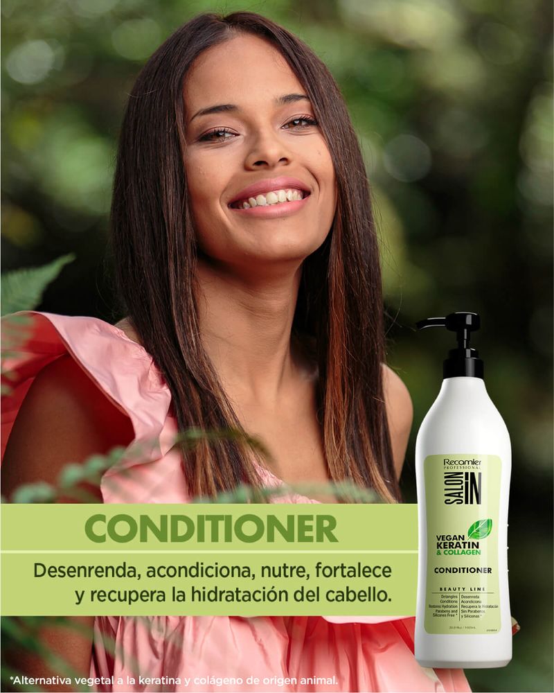 Recamier Salon In Acondicionador Vegan Keratin Collagen x 1000 ml