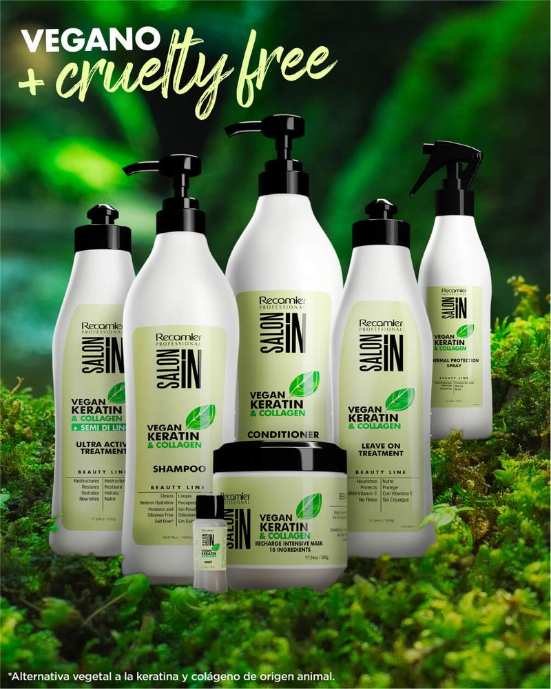 Recamier Salon In Acondicionador Vegan Keratin Collagen x 1000 ml