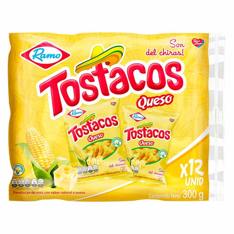 Tostacos Cheese Flavor x12 and x25g cu 