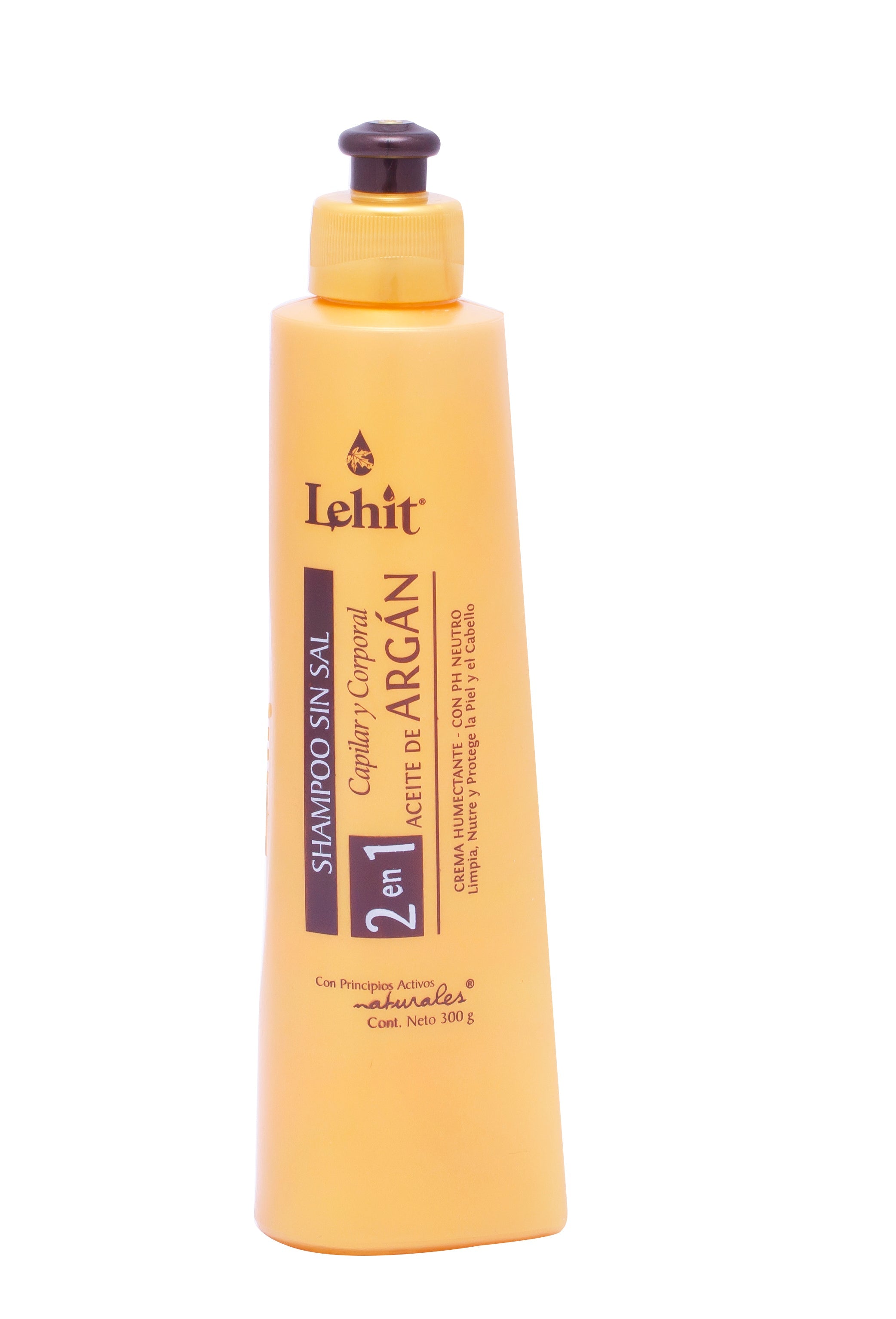 Lehit Shampoo Sin Sal 2 en 1 Aceite de Argan x300ml