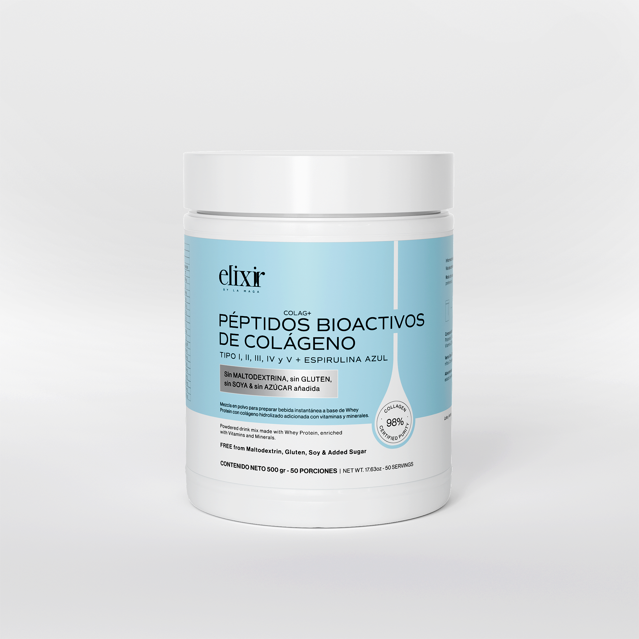 ELIXIR PEPTIDOS BIOACTIVOS DE COLAGENO 500gr