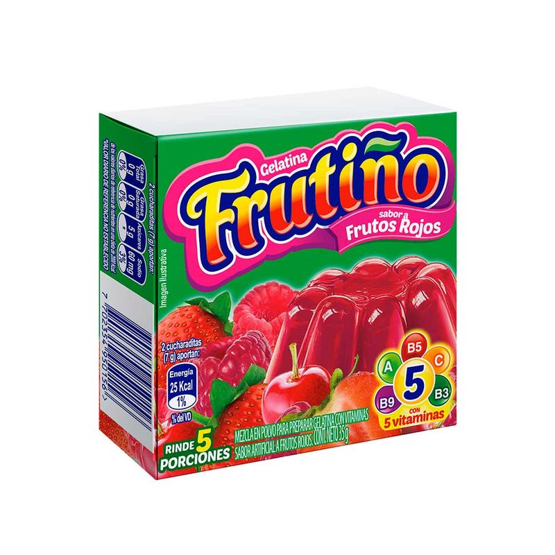 Gelatina Frutino sabor frutos rojos x35g