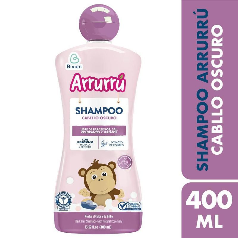 Shampoo Bebe ARRURRU DE ROMERO CABELLO OSCURO (400 ml)