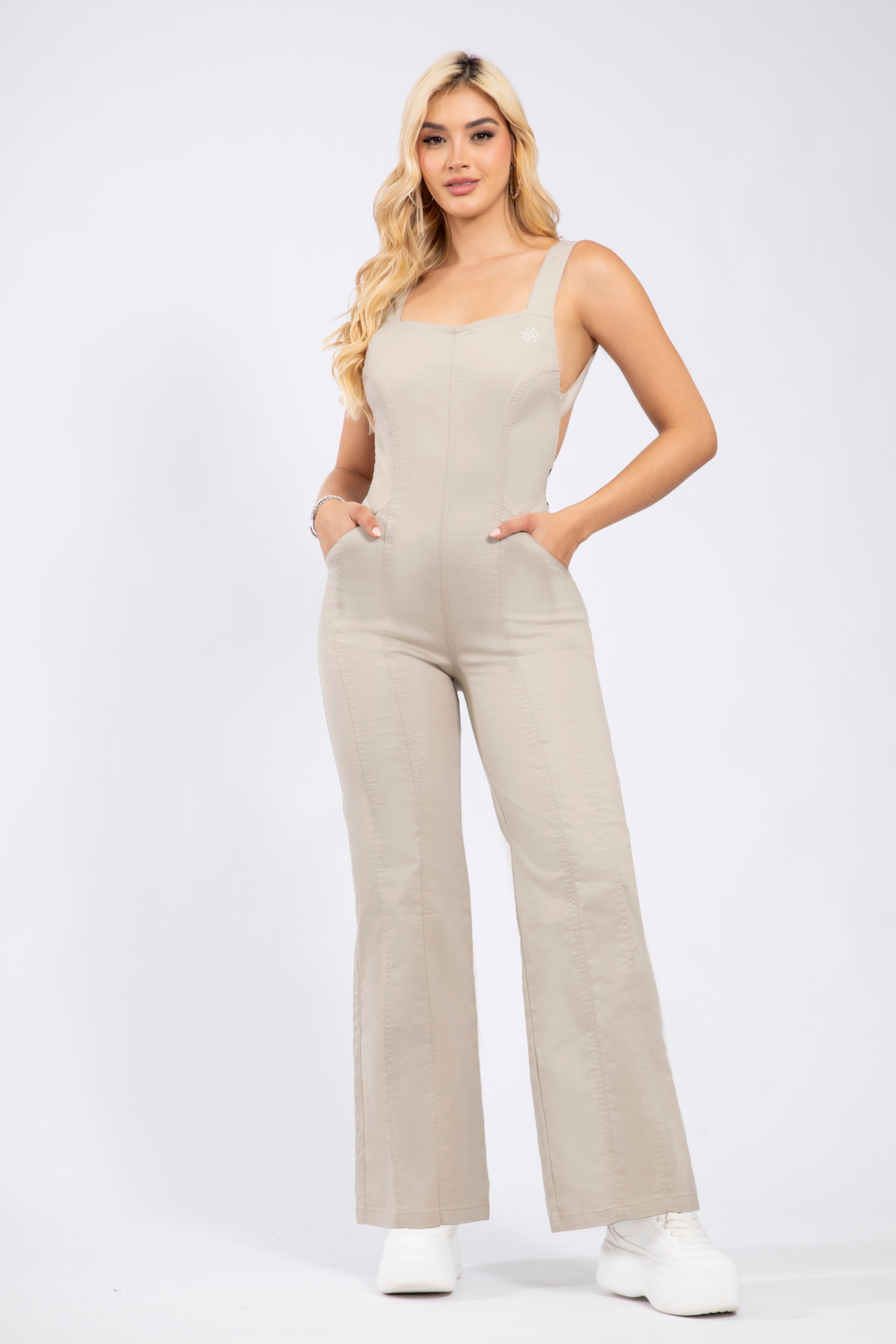 UPFEMME ENTERIZO DRILL BEIGE REF UP-2702