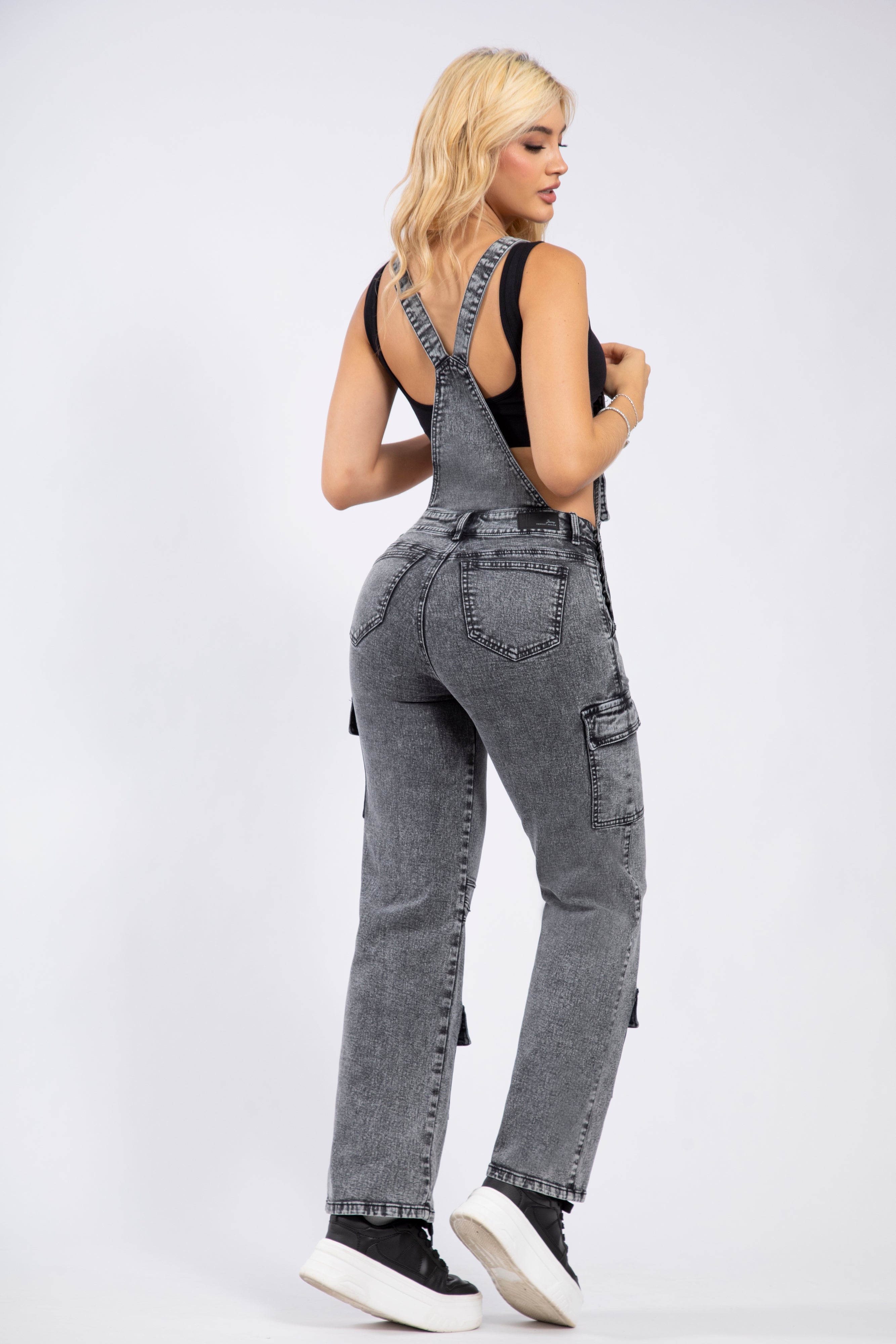 UPFEMME OVEROL DENIM GRIS REF UP-2719