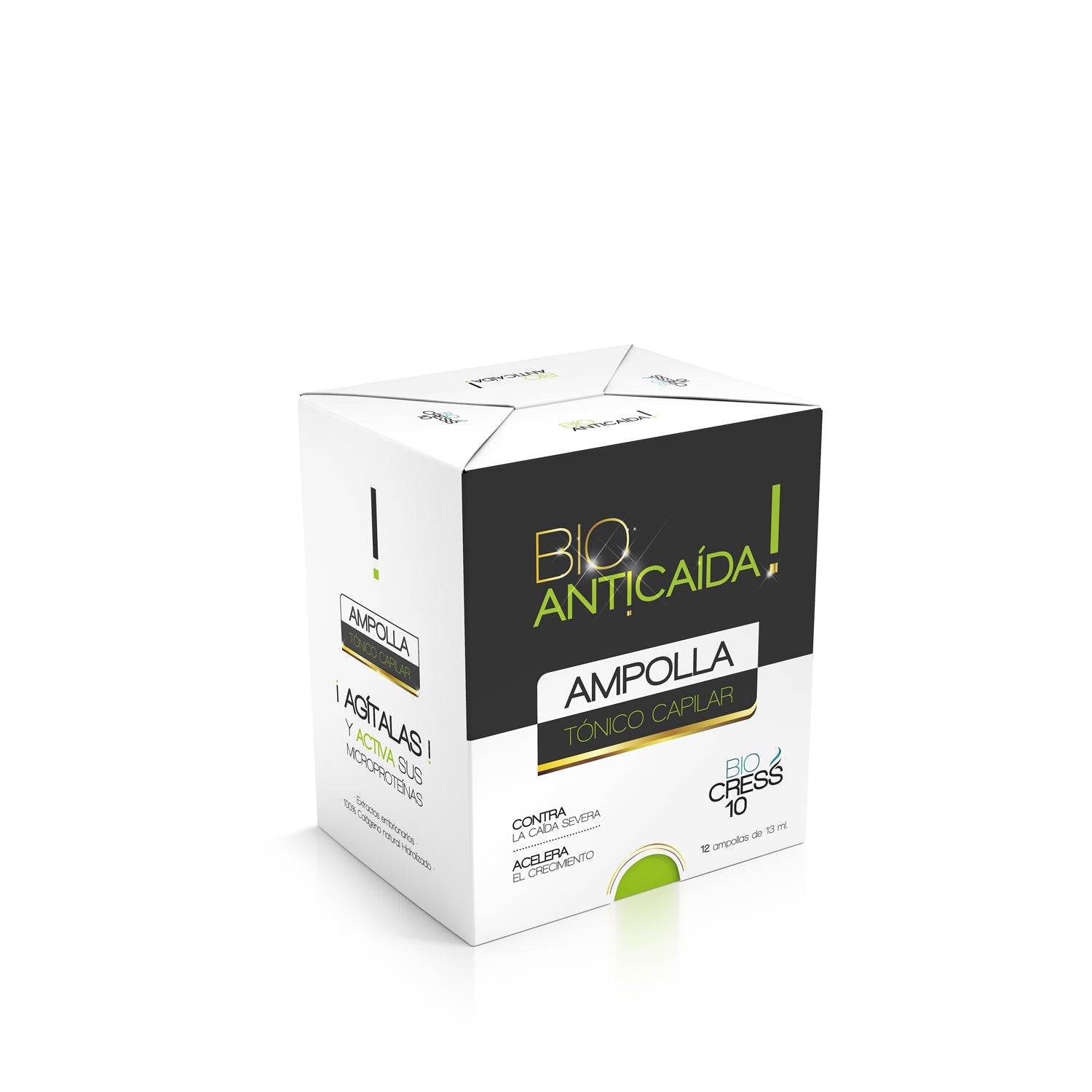 Biocress 10 ToNICO BIOANTICAiDA CAJA x 12 AMPOLLETAS 13ml c/u