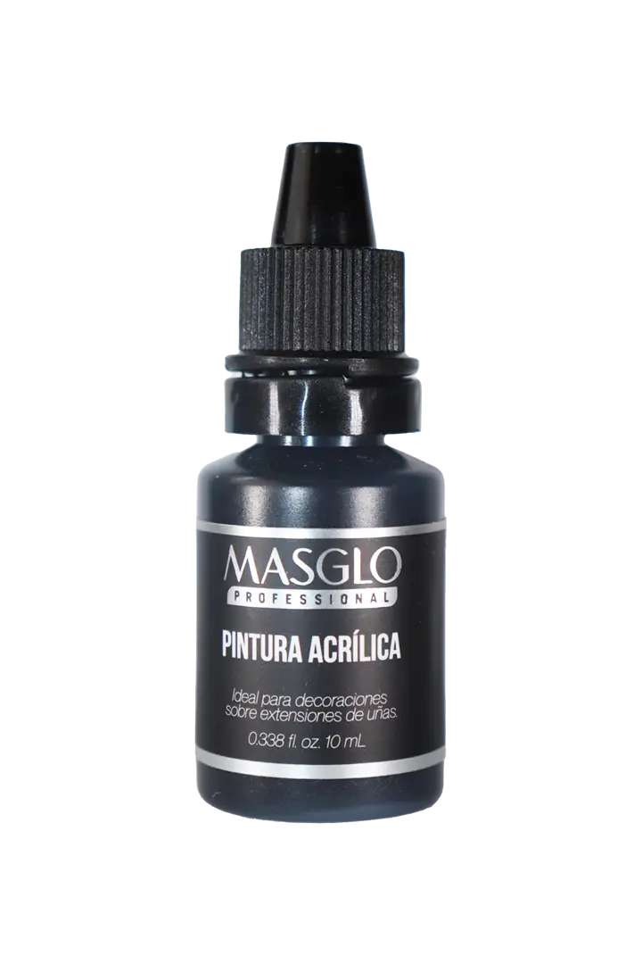 BLACK ACRYLIC PAINT 10 ML MASGLO - BLACK RANGE
