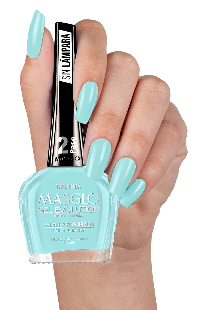TREMENDA - ESMALTE GEL EVOLUTION EFECTO GEL MASGLO 13,5 ML CREMOSO - GAMA AZUL