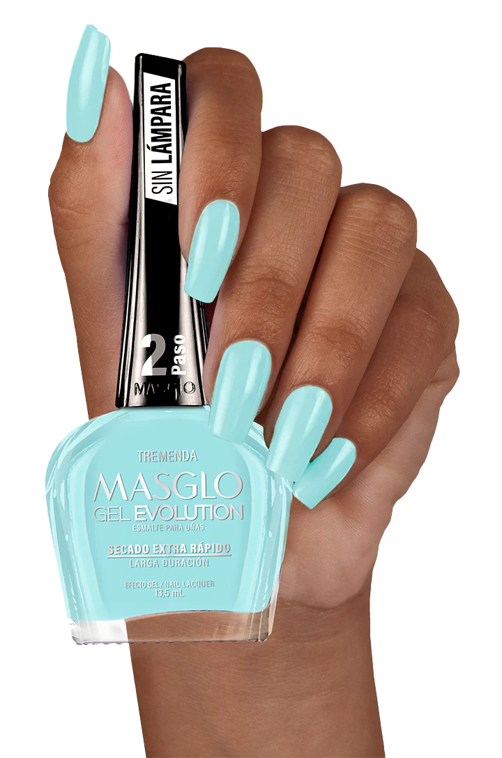TREMENDA - ESMALTE GEL EVOLUTION EFECTO GEL MASGLO 13,5 ML CREMOSO - GAMA AZUL