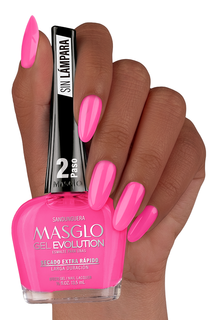 DESCUENTO - SANDUNGUERA - ESMALTE GEL EVOLUTION EFECTO GEL MASGLO 13,5 ML CREMOSO - GAMA ROSADO