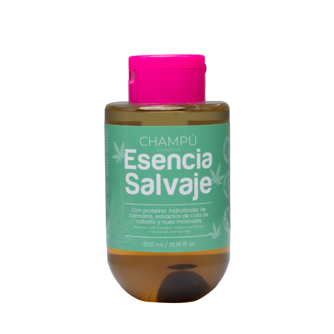 Esencia Salvaje Shampoo de Cannabis Cola de Caballo y Nuez 500ml