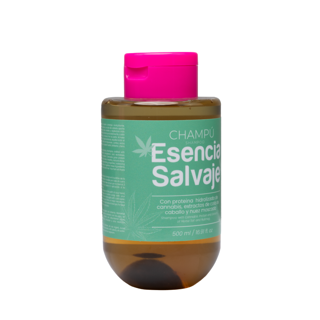 Esencia Salvaje Shampoo de Cannabis Cola de Caballo y Nuez 500ml