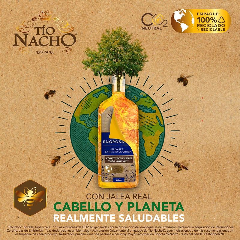 Tio Nacho Shampoo engrosador jalea real+extractos de ortiga x415ml