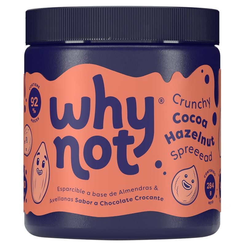 Coco Not Why Not Hazelnut Cocoa Crunch Spread x284g (1 pack)