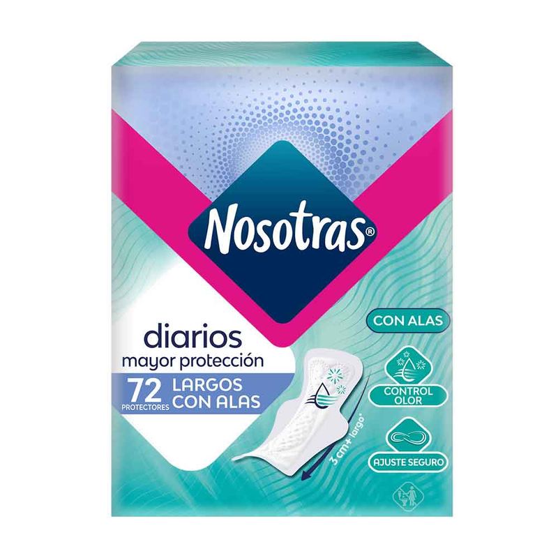 Nosotras Protectores diarios largos con alas x72und