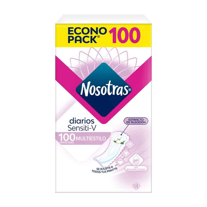 Nosotras Protectores diarios multiestilo sensitive x100und