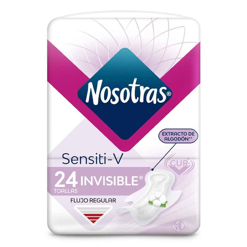 Nosotras Toallas higienicas invisible sensitive x24und