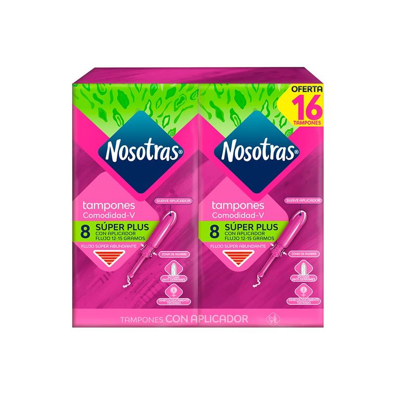 Nosotras Tampones Aplicador Super Plus X16und