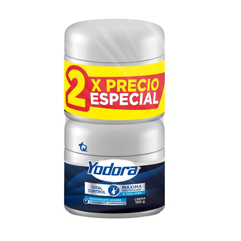 Desodorante Yodora hombre en crema total control x2und x100g c-u