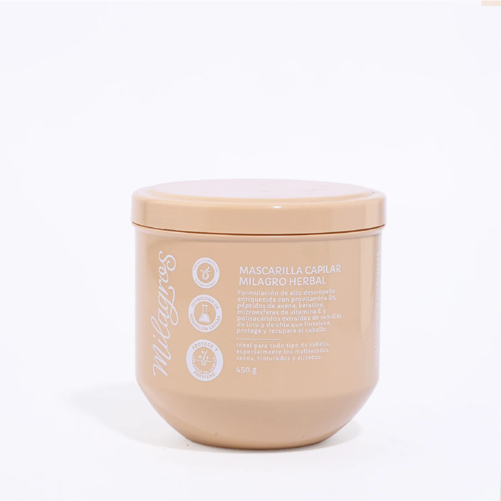 Milagros Mascarilla Capilar Milagro Herbal 450gr