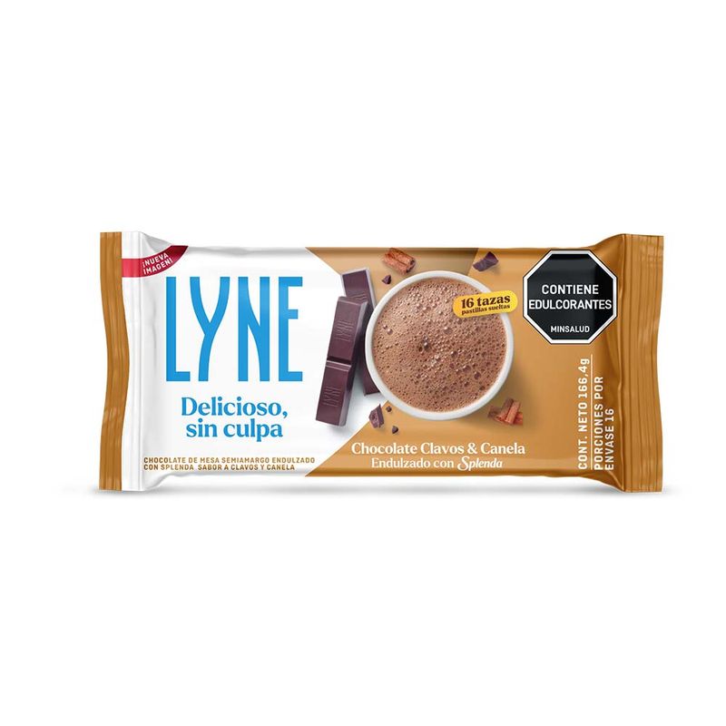 Lyne chocolate bar with cloves and cinnamon sweetened with splenda x166 4g