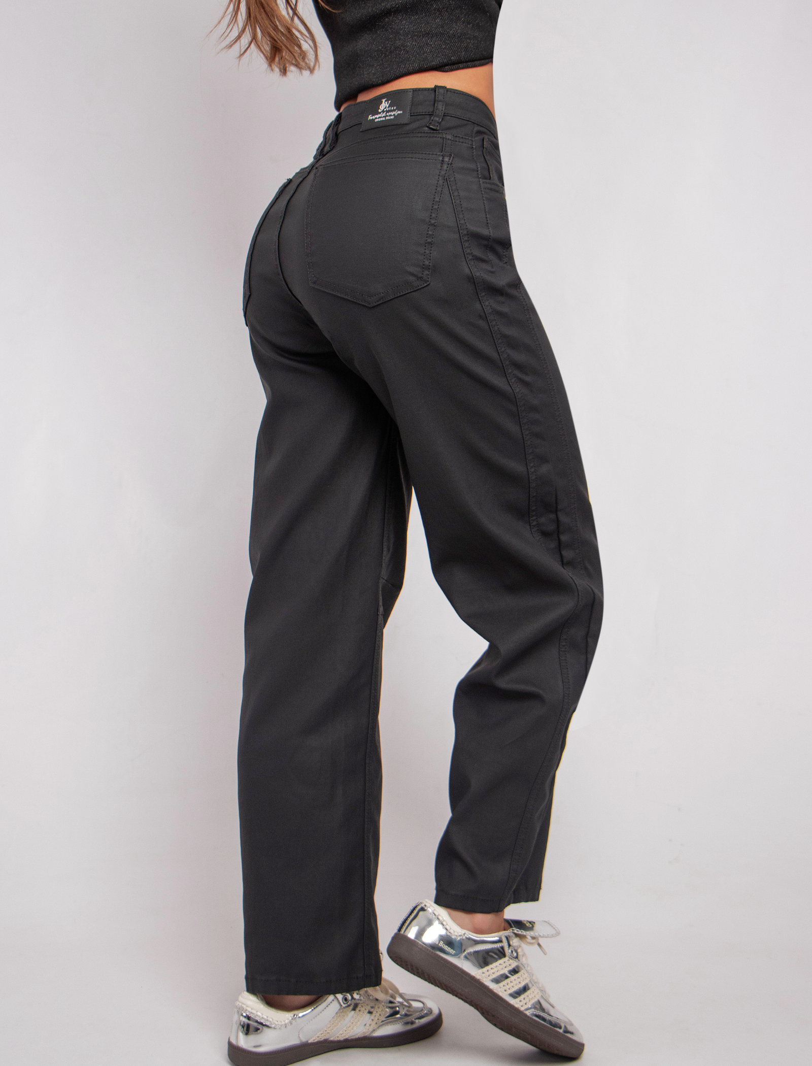 Joy Staz Colombian Jeans Relaxed-Fit Leather-Effect Cargo Jeans REF. 715070