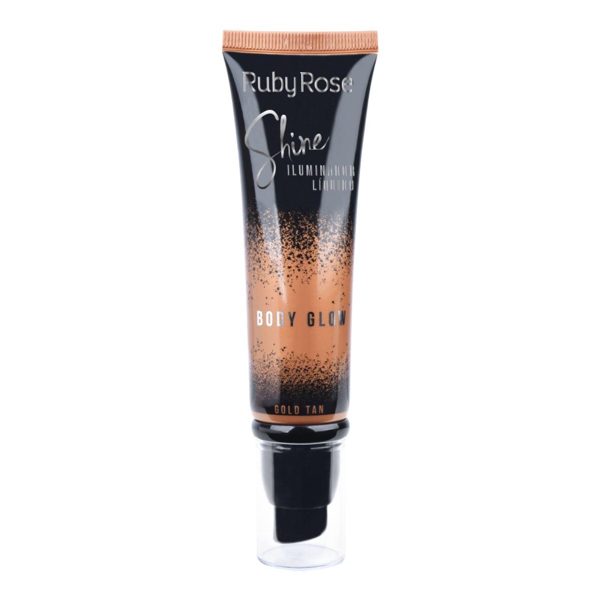 RUBY ROSE ILUMINADOR LiQUIDO CORPORAL SHINE / COLOR 4: GOLD TAN x62ml