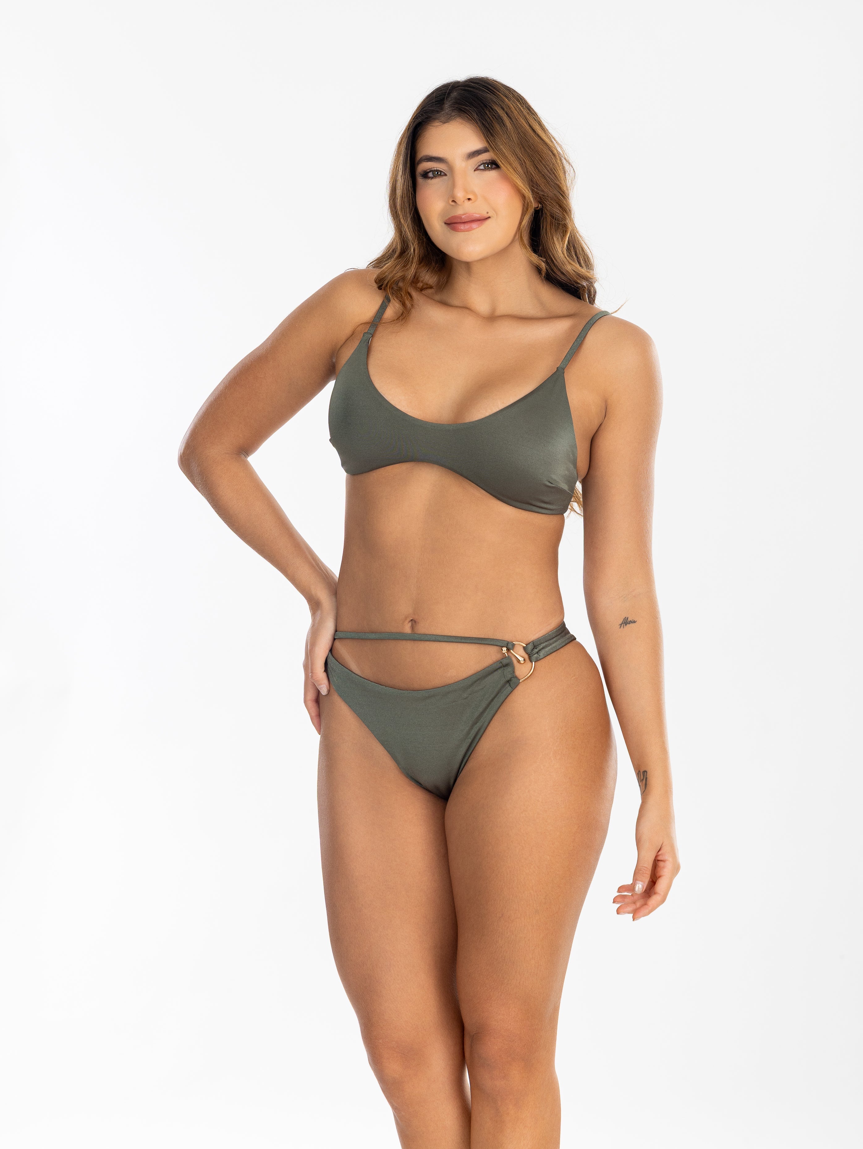 IRGUS Colombian Swimwear Bikini Latin Fit Crema Texturizado REF. 5001 Vestidos de Baño Colombianos