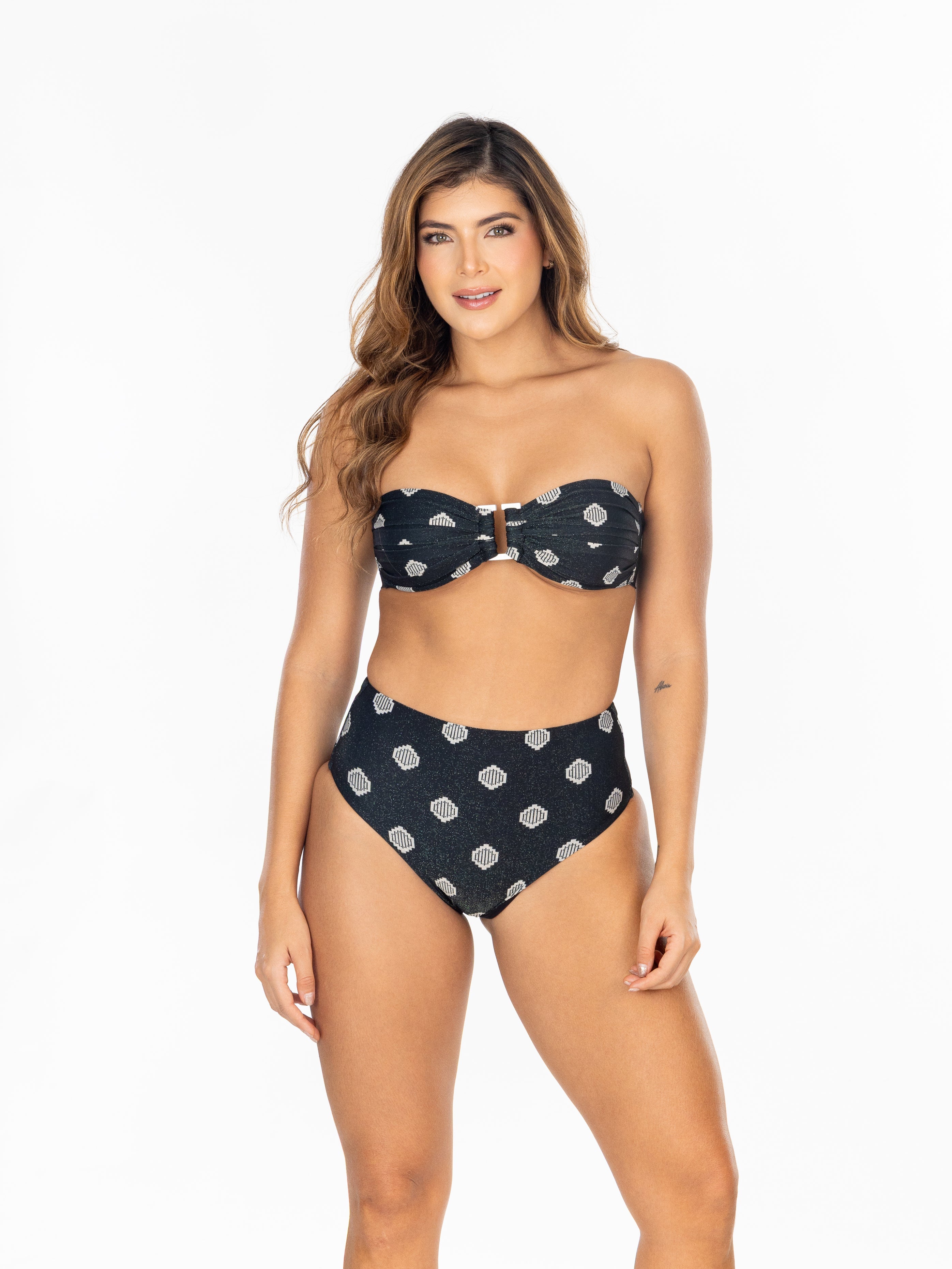 IRGUS Colombian Swimwear Bikini Tiro Alto con Herraje Luxury REF. 5006 Vestidos de Baño Colombianos