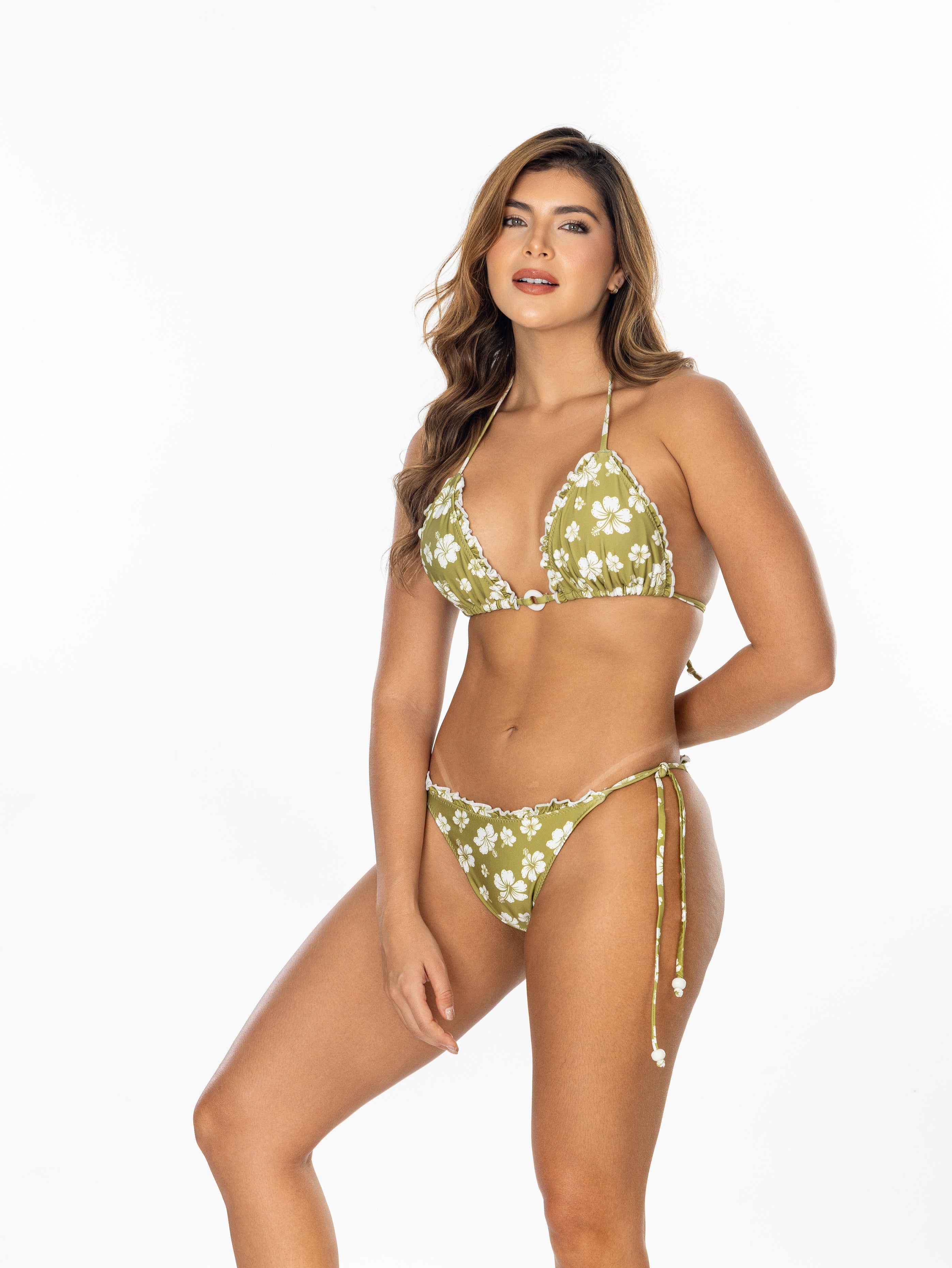 IRGUS Colombian Swimwear Bikini Triangular Luxury Latin Fit Ajustable con Amarradera REF. 5012 Vestidos de Baño Colombianos