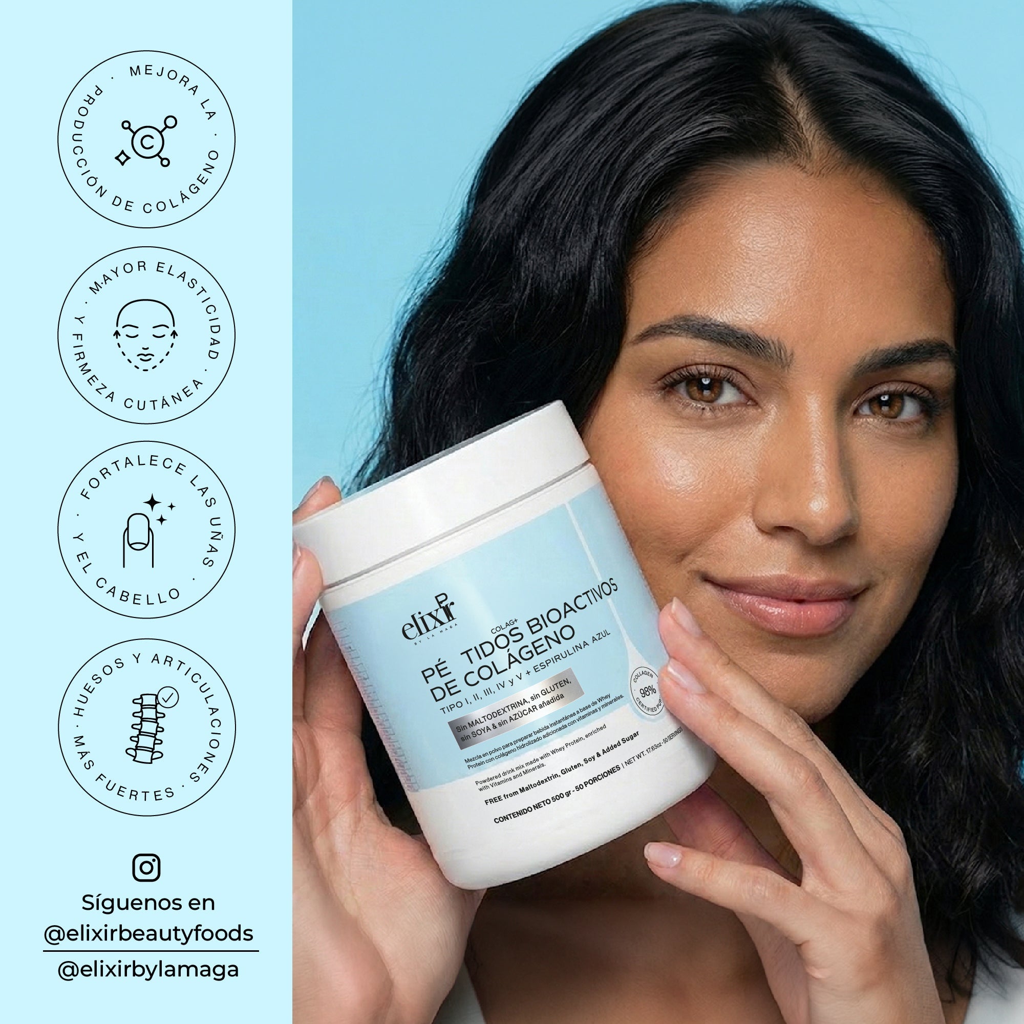 ELIXIR PEPTIDOS BIOACTIVOS DE COLAGENO 500gr