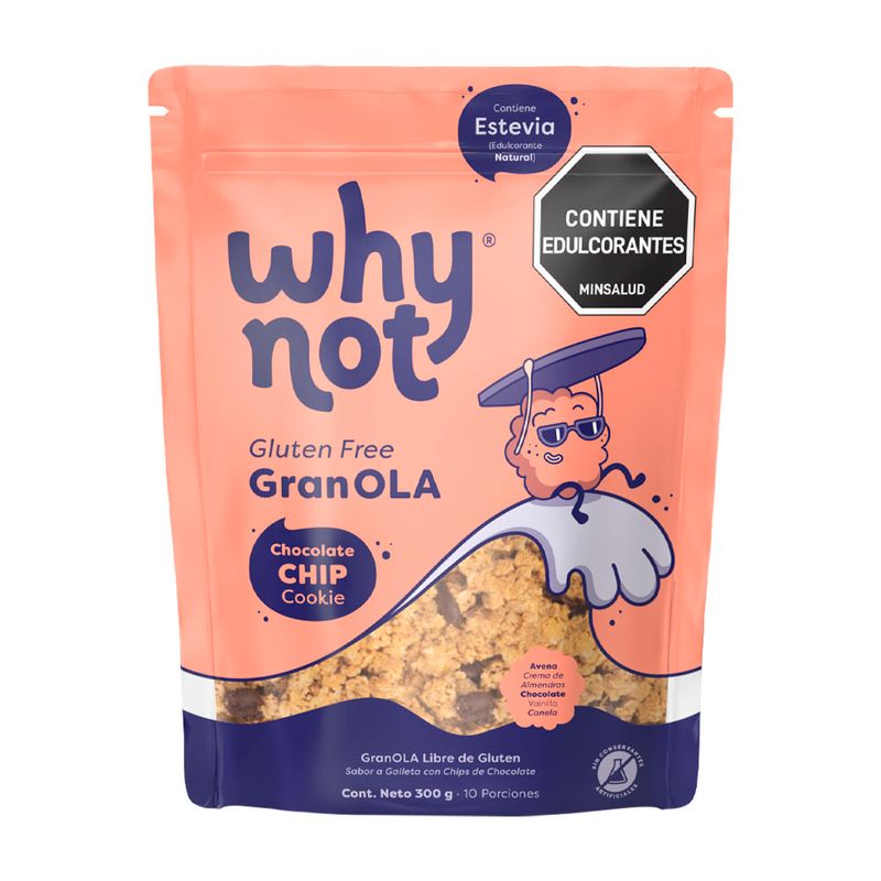 Granola de Chocolate Chip Cookie Why Not X 300G (1 pack)